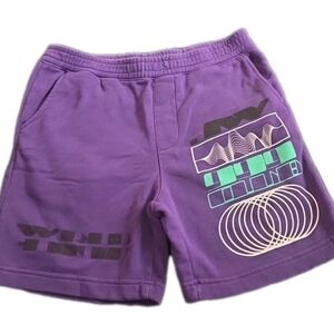 Purple Graphic Shorts
